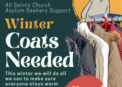 Winter coats, hoodies etc. needed for Asylum Seekers