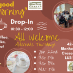 Drop in coffee morning every other Thursday at the Olive Tree Church