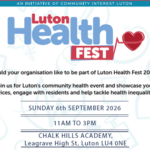 Luton Health Fest -Sunday 6th September -11:00am to 3pm